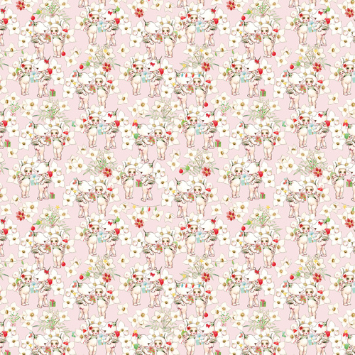 May Gibbs Christmas Pink Boronia Floral Blush MG1036