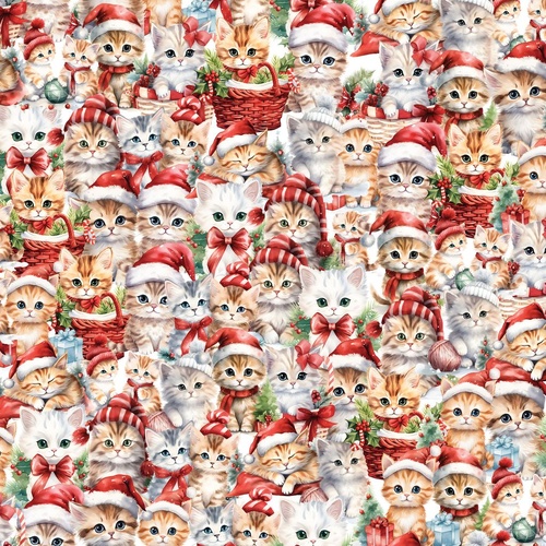 Santa Paws Packed Christmas Cats Kittens DV6944