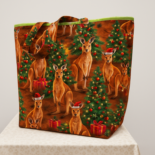 Festive Christmas Tote Bag Fabric Kit