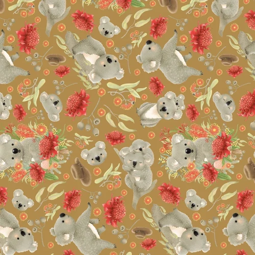 Jen Digital Art Koalas Joeys Australia Wildflowers DV6767