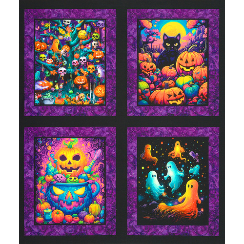 Bright Frights Halloween Spooky Panel 23084-282