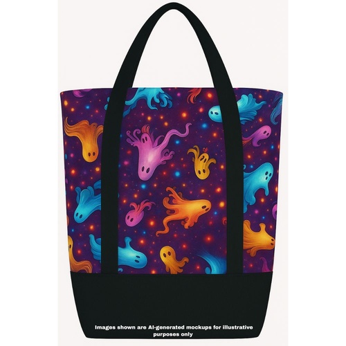 Bright Frights Skulls Carry Bag Fabric Kit