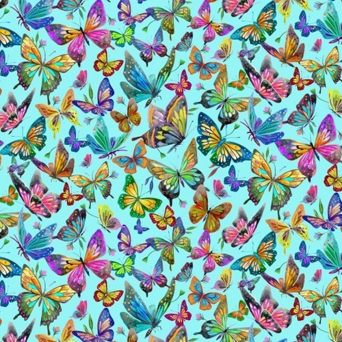 Luminous Flutter Butterflies Blue 81860-4