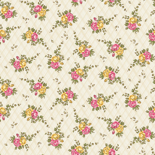 Henry Glass Young of the Year Floral Cream 1654-44 
