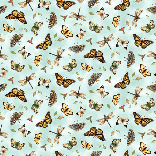 Henry Glass Young of the Year Butterflies Blue 1655-11