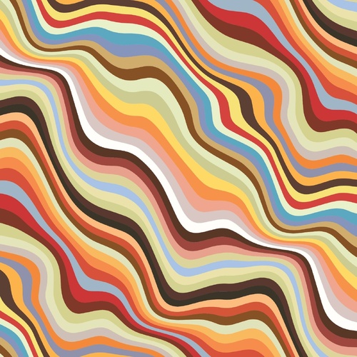 Fabric Remnant- Devonstone Wavy Stripes 54cm