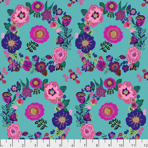 Fabric Remnant-Sunday In the Country Floral Crowns 59cm