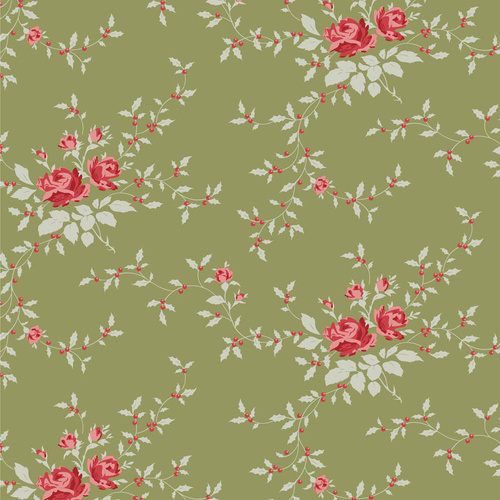 Tilda Merry Little Christmas Floral Noel Moss 110145