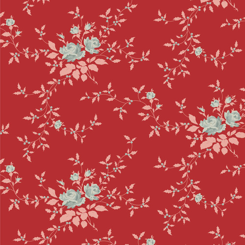 Tilda Merry Little Christmas Floral Noel Red 110139