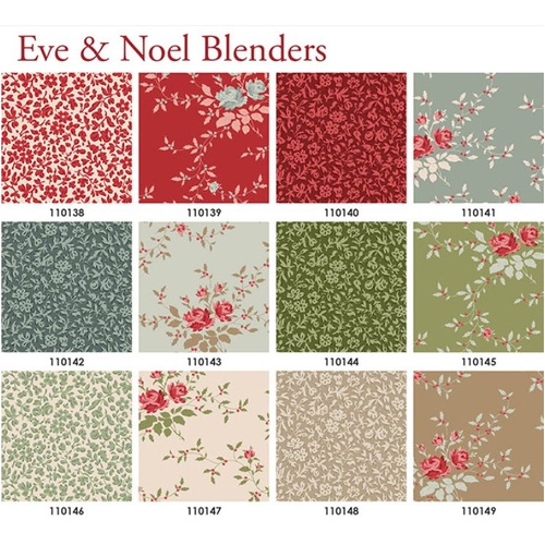 Tilda Merry Little Christmas Noel Eve Blenders 1/2 Metre Bundle