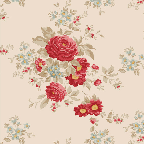 Tilda Merry Little Christmas Floral Carol Cream 100637