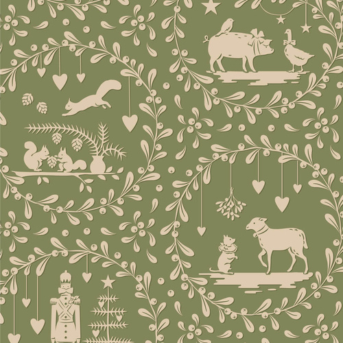 Tilda Merry Little Christmas Paperscenes Artichoke Green 100635