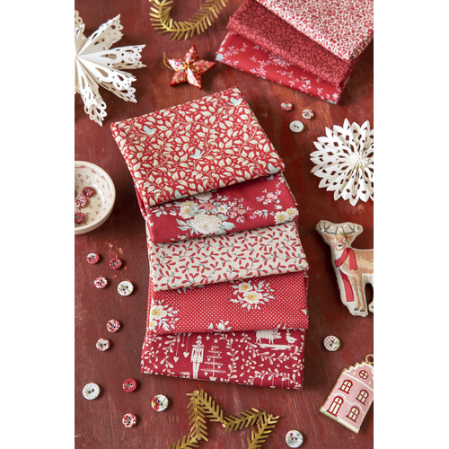 Tilda Merry Little Christmas Red 1/2 Metre Bundle