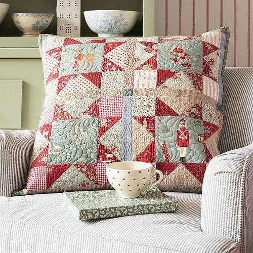 Tilda Merry Little Christmas Pillow Red/Duckegg