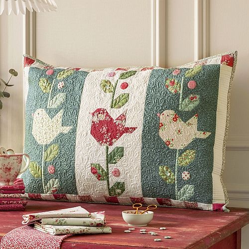 Tilda Merry Little Christmas Winter Birds Pillow Kit Petrol