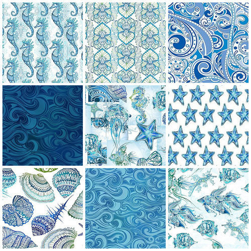 ITB Wonders of the Ocean Sea Fat Quarter FQ Bundle
