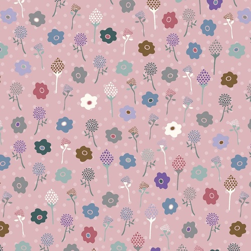 Super Sale  Flower And Dot Stems Pink 4501 003 
