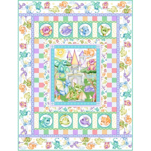 ITB Dragon Dragon Friends Digital Panel Quilt Kit