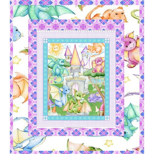 ITB Dragon Dragon Friends Beginner Panel Quilt Kit