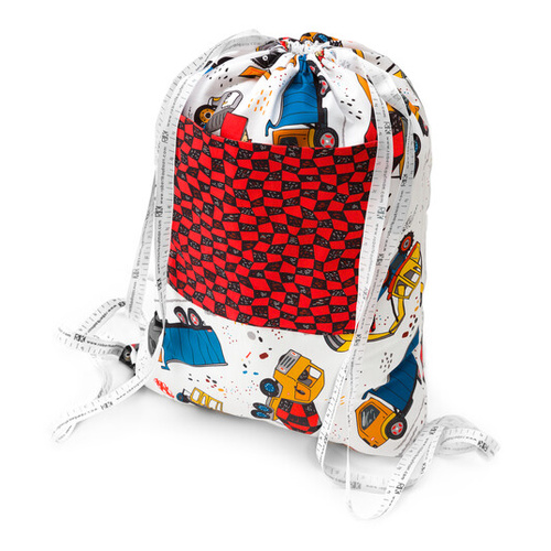 Build,Bang,Boom! Construction Kids Drawstring Backpack Kit