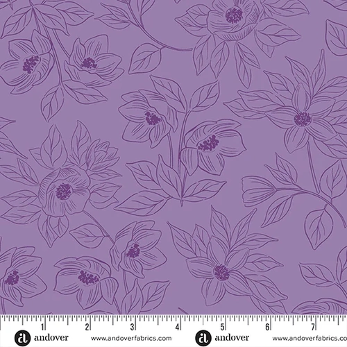 Super Sale Color Me Pretty Tonal Floral Purple A1180P