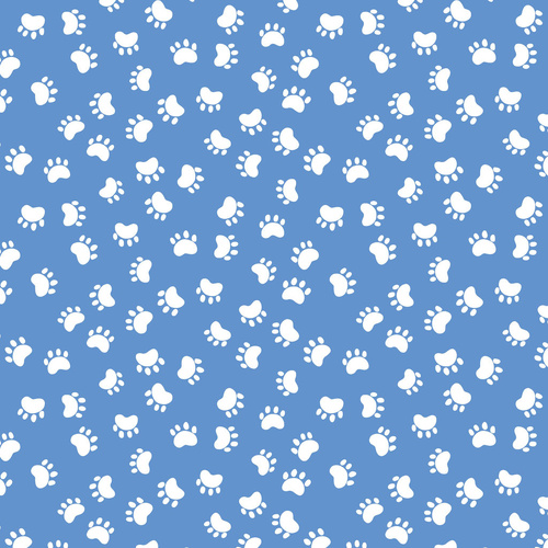 Fabric Remnant- Susybee Kitty the Cat Paw Prints 66cm