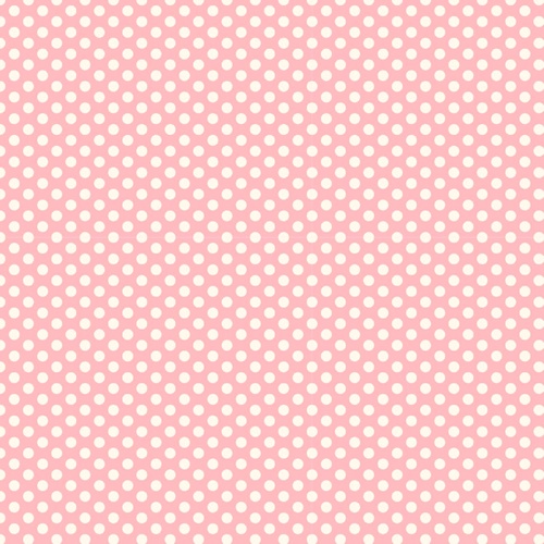 Fabric Remnant- Polked Polka Dots Pink 43cm