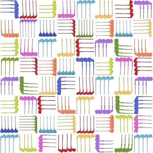 Fabric Remnant-Golf Happy Club Weave White 74cm