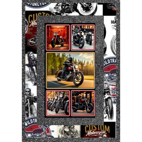 Super Sale Throttle Thrills Motorcycle Bikes Panel Quilt Kit