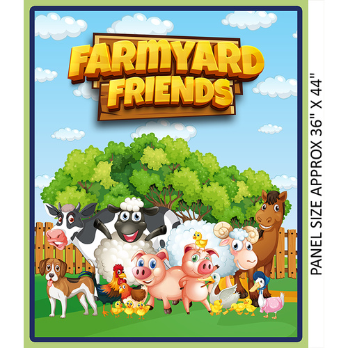 Super Sale Farmyard Friends Animals 36" Panel 4103B