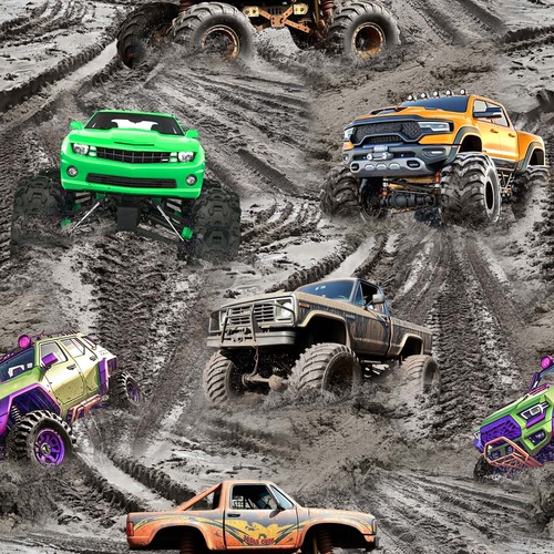 Super Sale Monster Trucks Mud Tracks 4128G