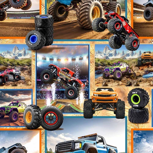 Super Sale Monster Trucks Collage 4128C