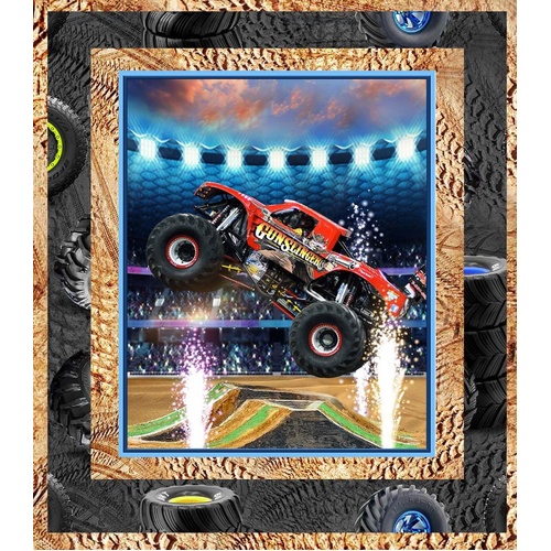 Super Sale Monster Trucks Quilt Panel Kit