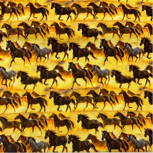 Super Sale Running Free  Horses Sunset 4124G