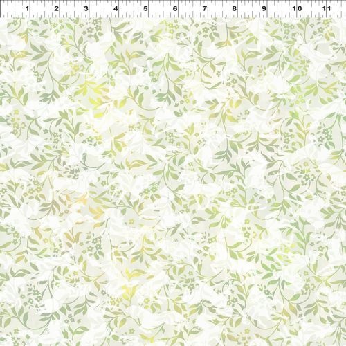 Fabric Remnant- Unicorns Floral Vine Silhouettes 61cm