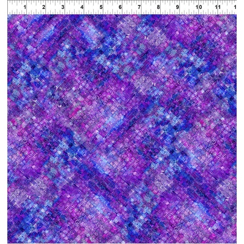 Fabric Remnant-	Halcyon Weave Blender Purple 78cm