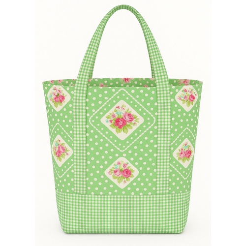 Shabby Chic Posie Green Grocery / Library/ Handbag Kit - Beginner