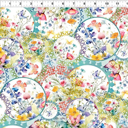 ITB Butterfly Fantasy Floral Collage Multi 3BF-1