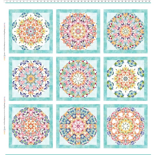 ITB Butterfly Fantasy Blocks 44" Panel Multi 1BF-1