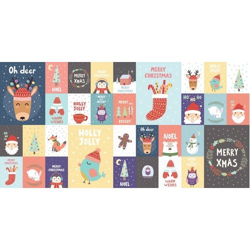 Super Sale Oh Deer Christmas Postcard Panel DV6400