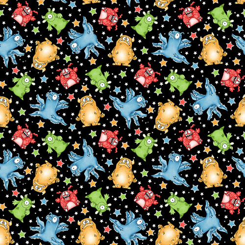 Monster'ocity Glow Monsters & Stars Black 1231G-99