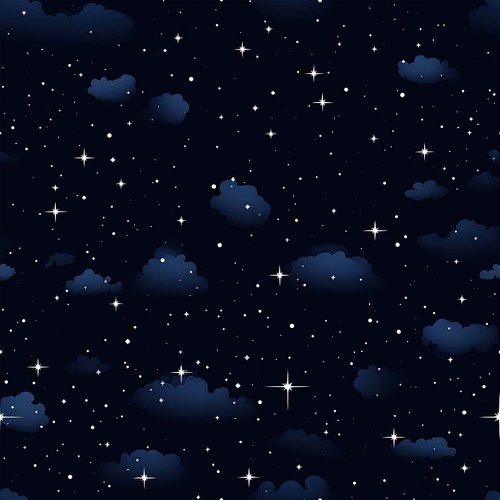 Santa in Oz Aussie Christmas Starry Night Sky Navy 4107L