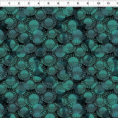 ITB Flock Together Geo Circle Stitch Blender Teal 9FT-3