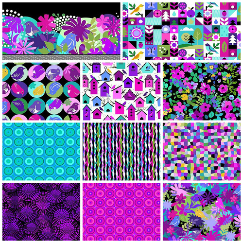 ITB Flock Together FQ Fat Quarter Jewel Bundle