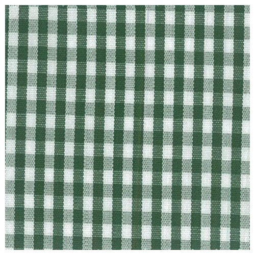 Fabric Remnant-	 Picnic Gingham 2mm Check Green 80cm