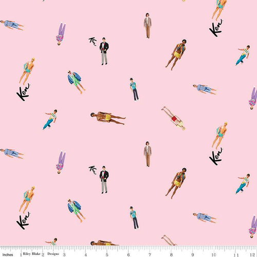Fabric Remnant- 	Riley Blake Barbie™ World Ken Dolls 50cm