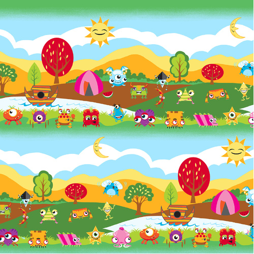 My Very Silly Monster Shapes Border Multi 3406-66