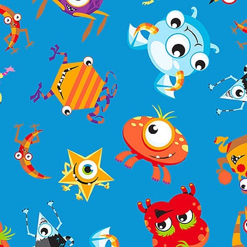 My Very Silly Monster Shapes Tossed Monsters Blue 3402-77