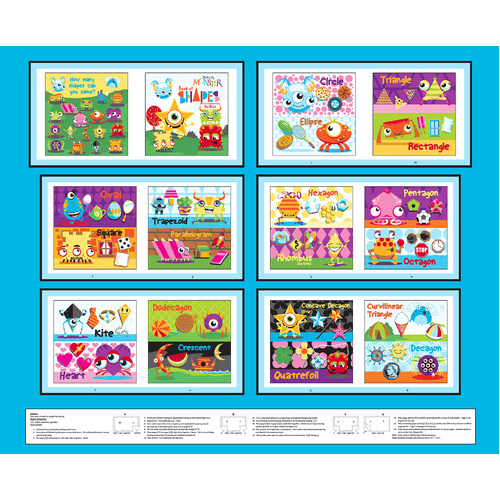 My Very Silly Monster Shapes Soft Book Panel 3407P-77