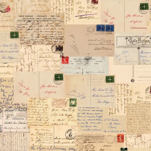 Uno Vintage Postcards Collage DV6877
